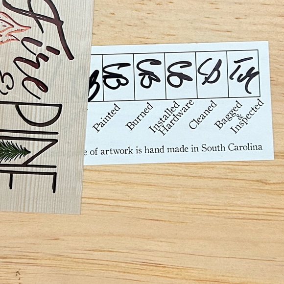 Fire & Pine image of 1953 guitar Patton on Wood 10”x7” VTG - Picture 12 of 12